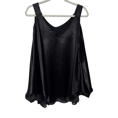 BNWT Liz Jordan   Size 14 Black batwing sleeve top rrp$149.99 