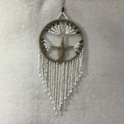 Bohemian Coastal Tree of Life Sea Shell Dream Catcher Wall Hanger