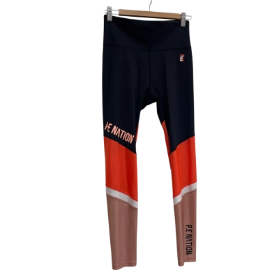 P.E Nation Womens Black/Orange/Pink Pants Size M 