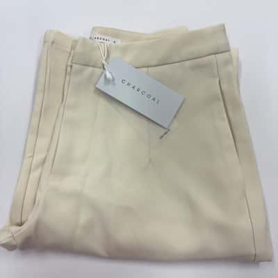 BNWT Charcoal Size 4 Oatmeal Straight Leg Loose Pants