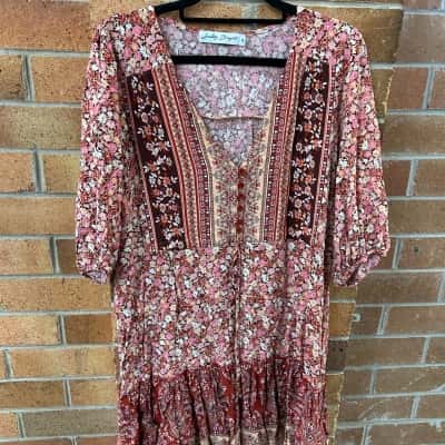 Salty Bright Womens  Size 10 Mini Dress Floral 