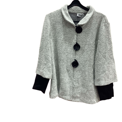 Maglia Womens Size 18 White Button Knit Jacket