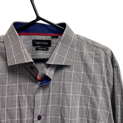Larry Levine Mens  Size XXL Business Shirt Grey 