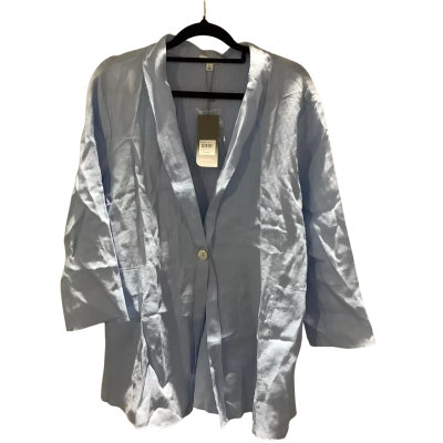 W. Lane Womens  Size 14 Long Sleeve Shirt Blue RRP $129.99