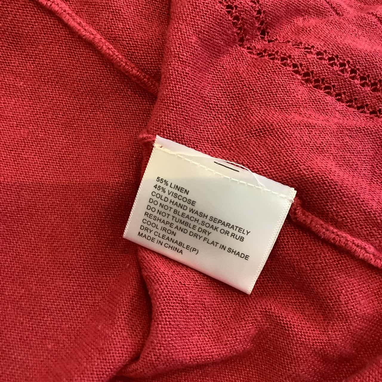 BNWT Black Pepper Women's Size XL Linen Blend Open Cardigan Maroon (s)