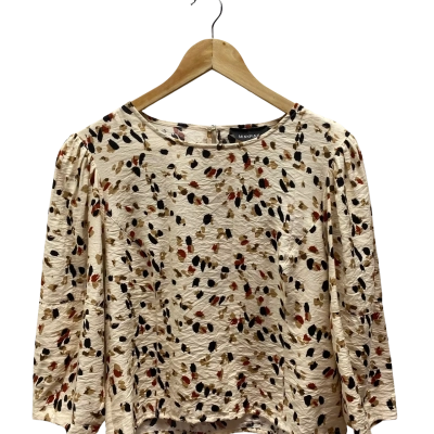 Minkpink Womens Shirt Size M Beige Patter Top 