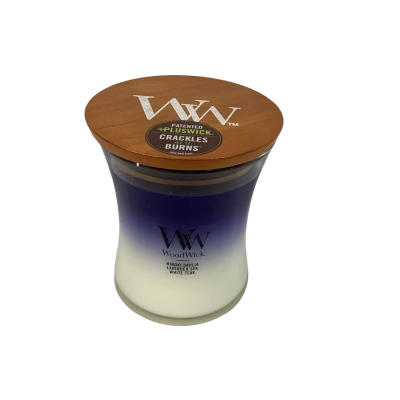 WoodWick Hinoki Dahlia Lavender Spa White Teak Candle 