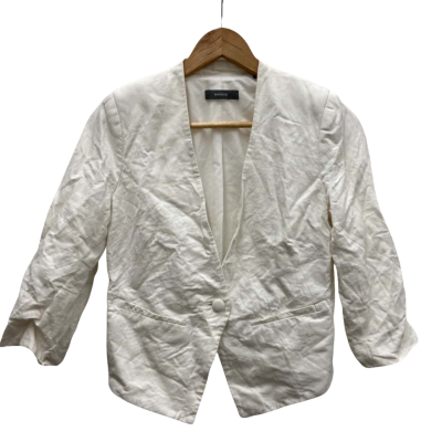 Marcs Womens  LINEN BLEND Size 8 Off White Jacket