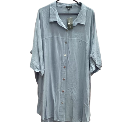 Autograph Womens Size 24 Sky Blue Front Yoke Shirt 