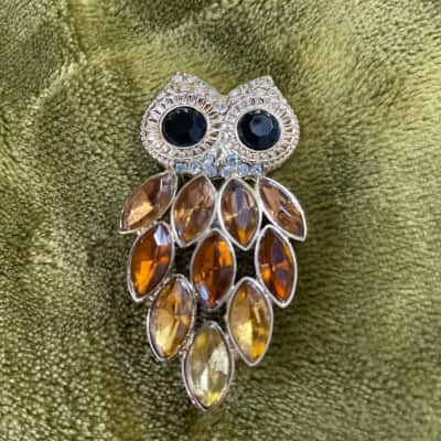 Owl Brooch 7cm Long 
