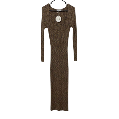 Ally Fashion Womens  Size 14 Knit Dress Brown Brand New with Tags