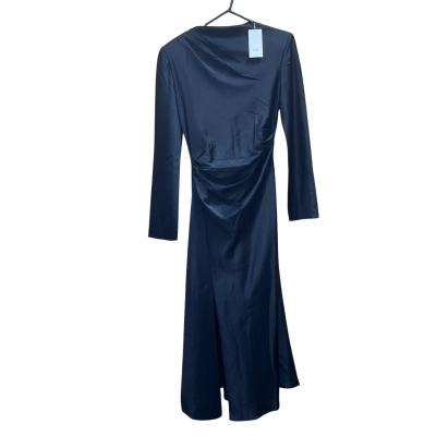 Cue Womens  Size 10 Long Sleeve Dress / Maxi Dress Black  