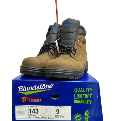 Blundstone Mens Size 9 Crazy Horse Safety TPU Water Resistant Boots