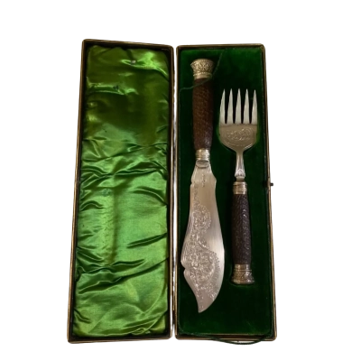 Antique English Fish Serving Set