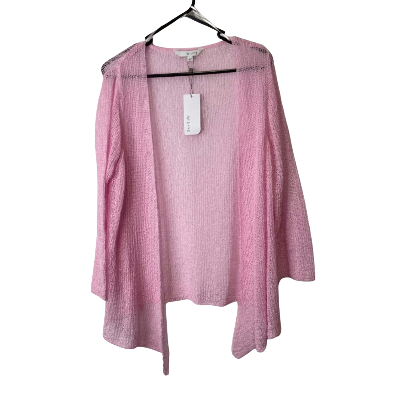 W.Lane Womens Size L Ripple Edge Cardigan Pink BNWT RRP79.99(s)