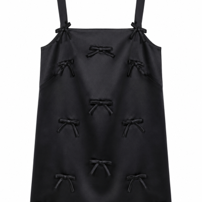 SHEIKE Black Bow Detail Mini Dress Size 10