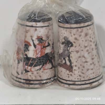 Greek Salt and Pepper Duo Shakers Ancient Art Style