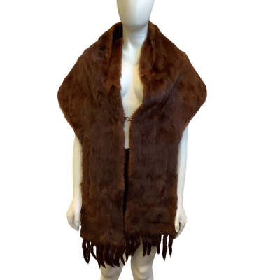 `Vintage’ Ajax Furs Womens Furry Stole Brown