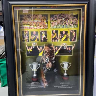 Richmond Football Club framed memorabilia display 