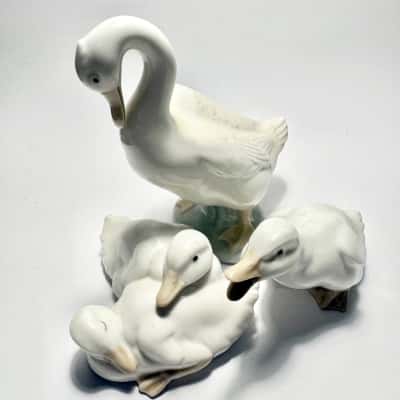 Vtg. 1982 Set of 3 Geese Figurines Made by Lladro Daisa, Spain