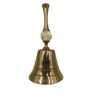 Silver Bell with decorative crystal in the handle