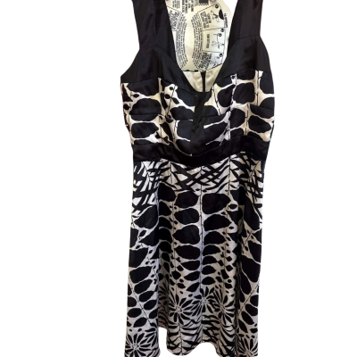 George Evening Womens  Size 10 Black Floral Dress 