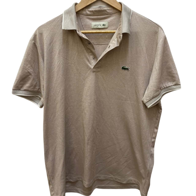 Lacoste Mens  Size L Polo Shirt Beige 