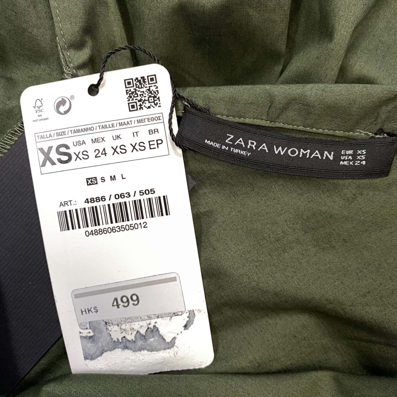Zara Khaki Green Trench Coat Dress Size XS Zara Khaki Green Trench Coat Dress Size XS