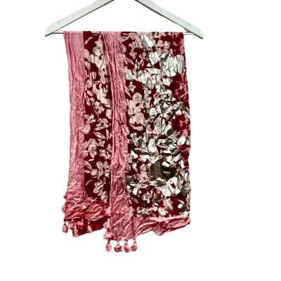 Mimco Pink Tassel Silver Scarf