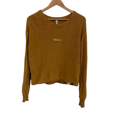 RVCA Womens  Size S Jumper Mustard 