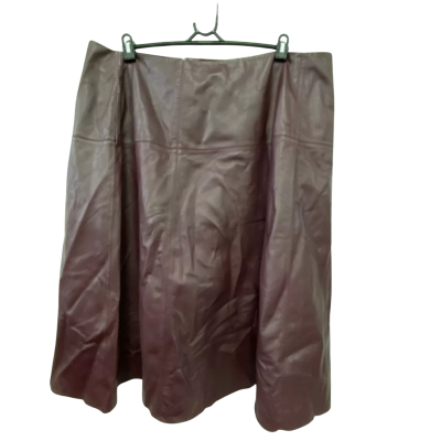 Commonry  Womens  Size 22 Leather Skirt Maroon 