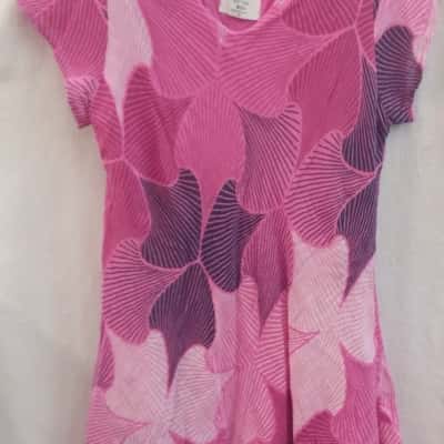  Womens  Size 16 Short Sleeve Dress  Pink  