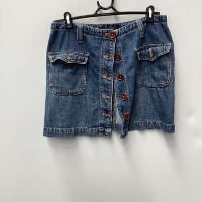 Boden Womens  Size 12 Denim Skirt Blue 