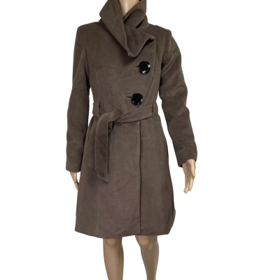 Karen Millen Womens  Size 10  Winter Coat chocolate Brown 