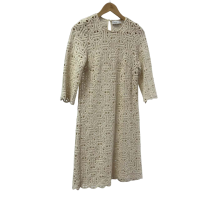 Zoe Kratzmann Womens Size 0 US Crochet Cocktail Dress Cream 