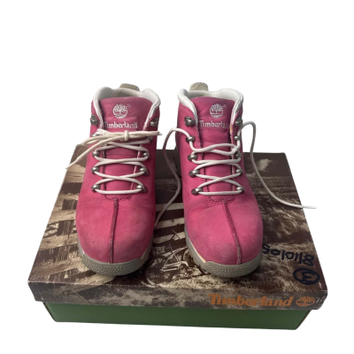 Timberland Uk  Size 4 AU 6 Pink leather boots 