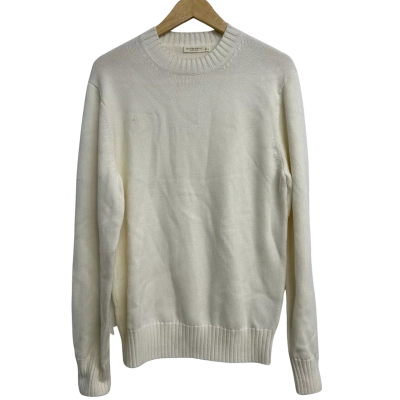 Suit Supply Mens Size M Cream Wool Jumper