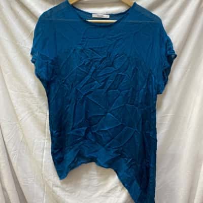 Morrison Womens  Size XS Short Sleeve Shirt Blue 