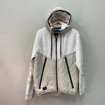 BNWOT Roller Mens  Size L Hood Jacket Beige / Grey 
