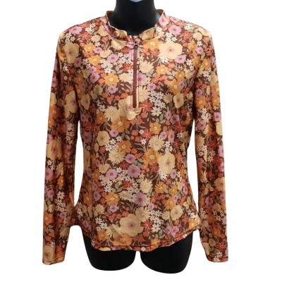 PRINCESS HIGHWAY Size 10 Long Sleeve Floral Print Pattern Rashie