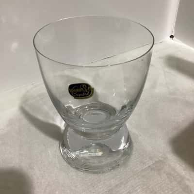 Bohemian Crystal Whiskey Glasses, set of 6