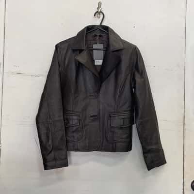 Savanna Womens  Size XL Leather Jacket Brown 