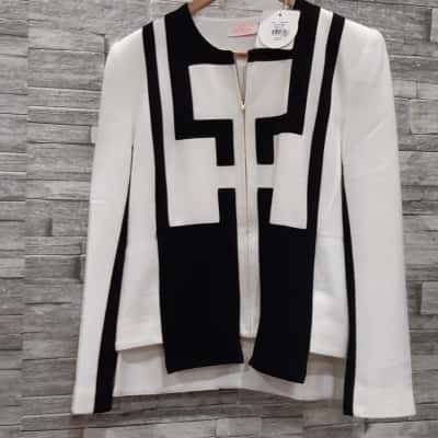 Sass & Bide Womens  Size 10 Suit Jacket Black  / White 