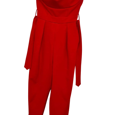 Sheike Women's Size 6 Strapless Jumpsuit - Red 