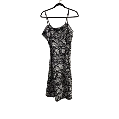 Dangerfield Womens  Size 10 Shoestring Strap Dress Black  / Floral / White RRP$88