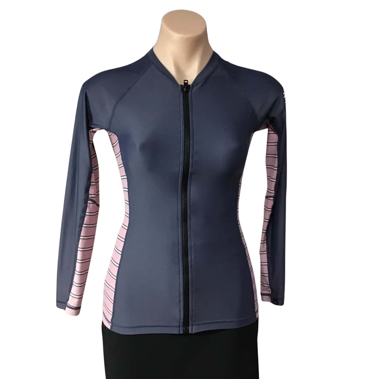 Rip Curl Womens Size 6 Charcoal Grey with Pink / White / Grey Stripe