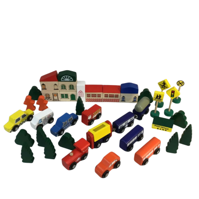 Wooden Train Accessories as pictured