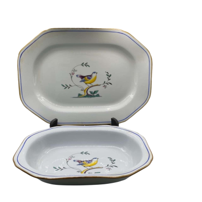 Spode - Dish & platter- Queen's Bird design