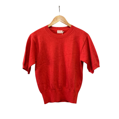 Gorman Womens  Size 8 Knit Top Orange Metallic