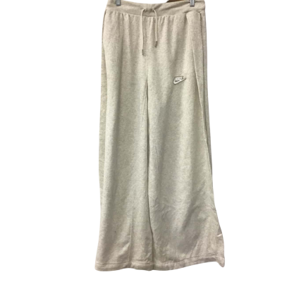Nike Wide Leg Trackies Size S Beige Cotton Rich